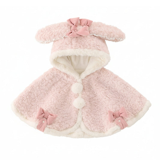 Baby Cape voor Meisjes met Konijnenoren en Capuchon
