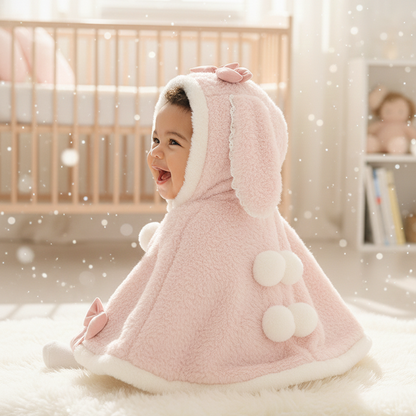 Baby Cape voor Meisjes met Konijnenoren en Capuchon