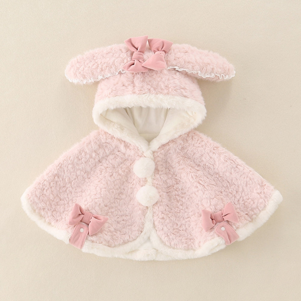 Baby Cape voor Meisjes met Konijnenoren en Capuchon