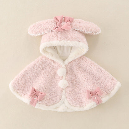 Baby Cape voor Meisjes met Konijnenoren en Capuchon