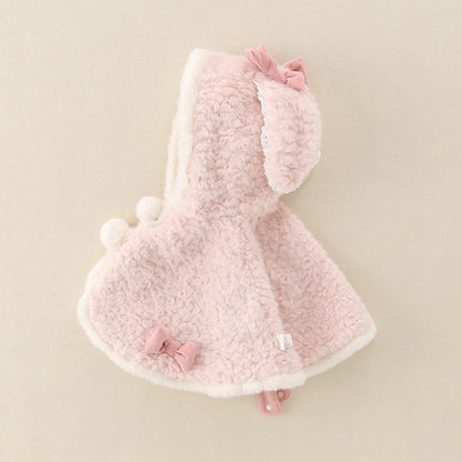 Baby Cape voor Meisjes met Konijnenoren en Capuchon
