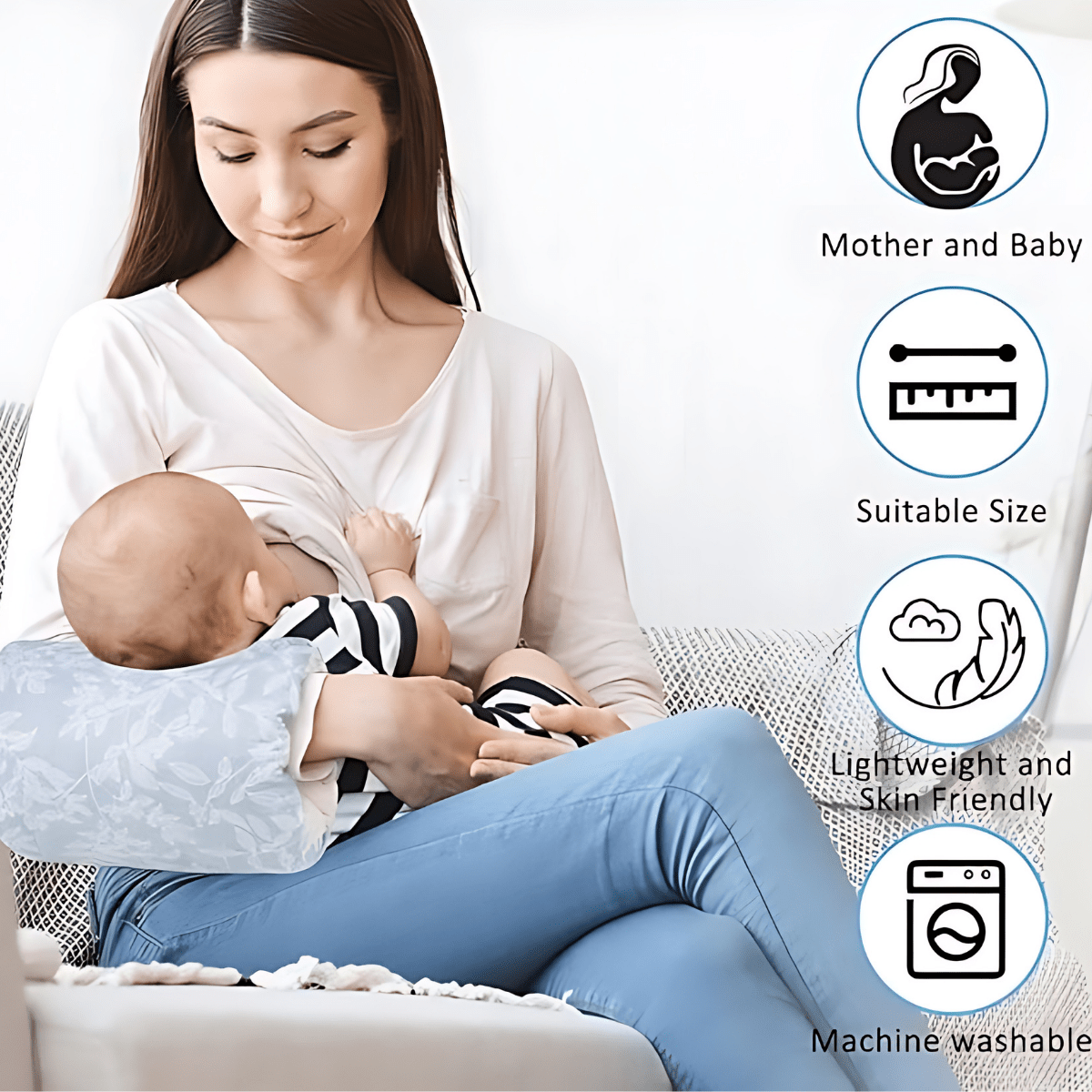 MamaFlow Voedingskussen™ – comfortabel voeden, ontspannen genieten
