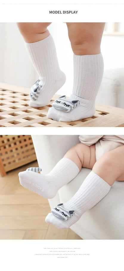 Schattige baby sokken en kniekousen met dierenprint – Babykleding