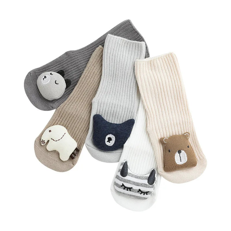 Schattige baby sokken en kniekousen met dierenprint – Babykleding