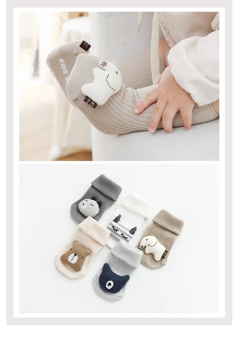 Schattige baby sokken en kniekousen met dierenprint – Babykleding