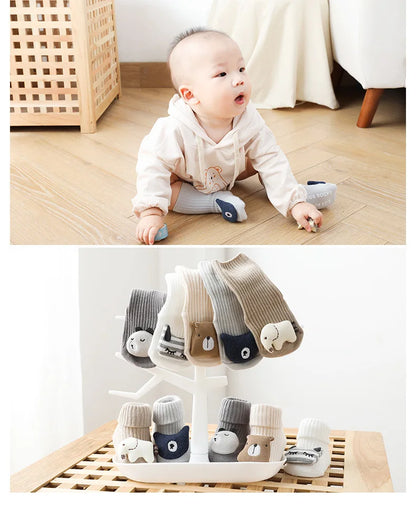 Schattige baby sokken en kniekousen met dierenprint – Babykleding