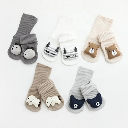 Schattige baby sokken en kniekousen met dierenprint – Babykleding