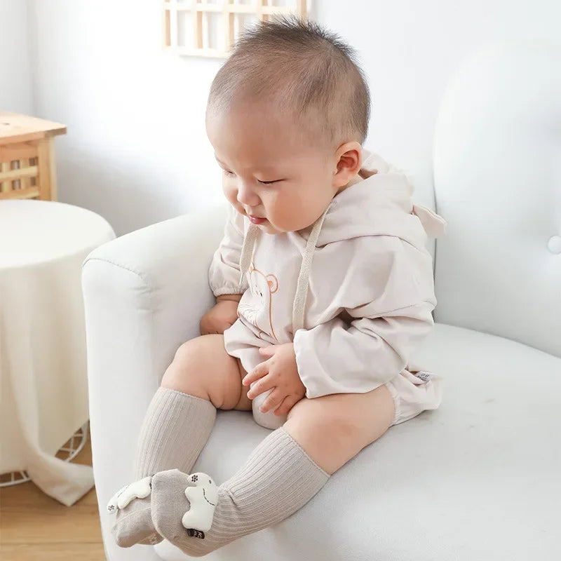 Schattige baby sokken en kniekousen met dierenprint – Babykleding