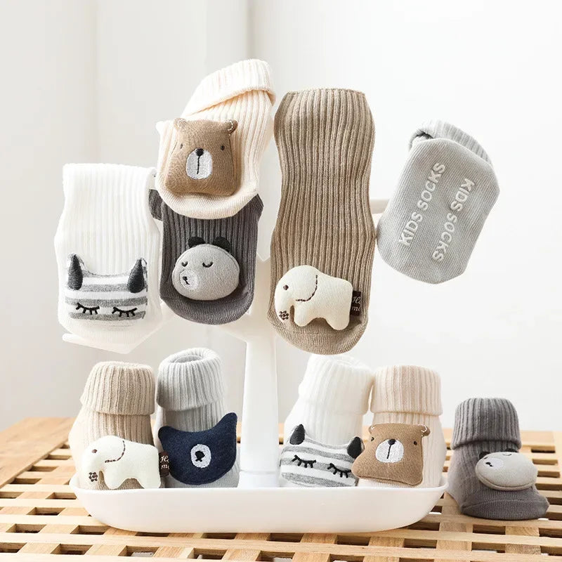 Schattige baby sokken en kniekousen met dierenprint – Babykleding