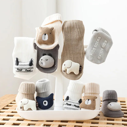 Schattige baby sokken en kniekousen met dierenprint – Babykleding