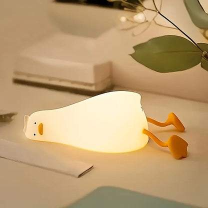 Eenden Nachtlampje met Zachte Siliconen en Dimbaar Licht voor Kinderkamer