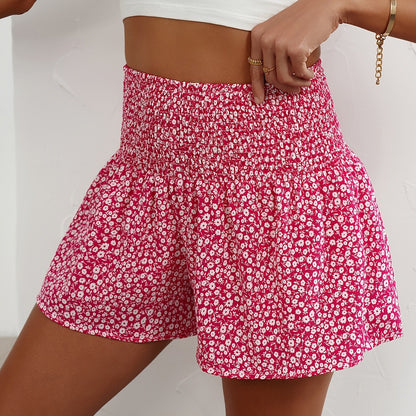 Luchtige Dames Zomershorts met Bloemenprint en Comfortabele Elastische Taille