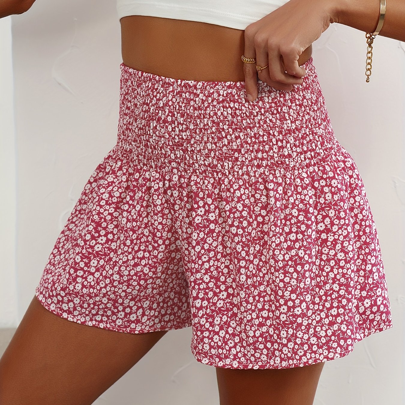 Luchtige Dames Zomershorts met Bloemenprint en Comfortabele Elastische Taille