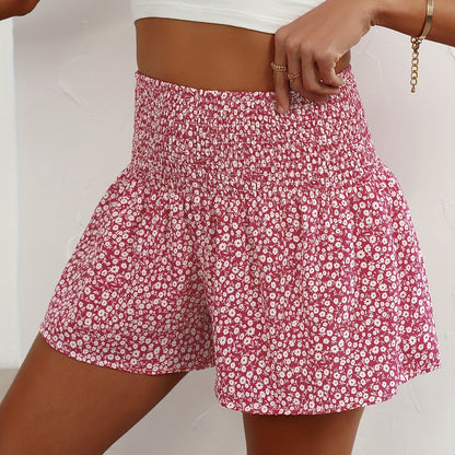 Luchtige Dames Zomershorts met Bloemenprint en Comfortabele Elastische Taille
