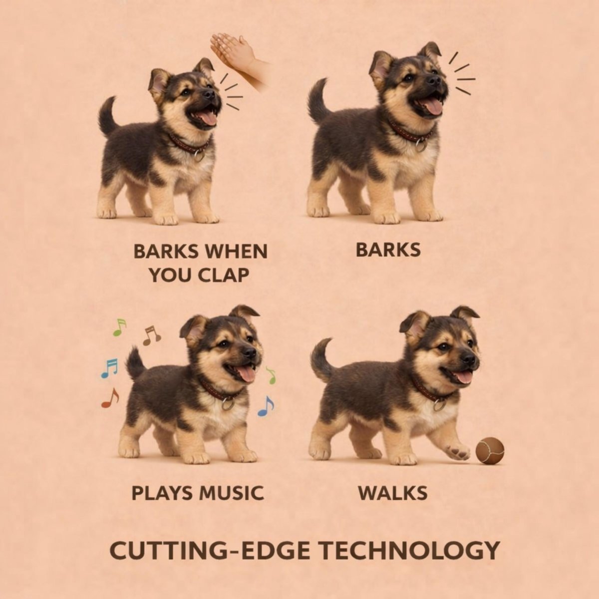 Interactieve Robot Puppy met Realistische Bewegingen voor Speels Plezier