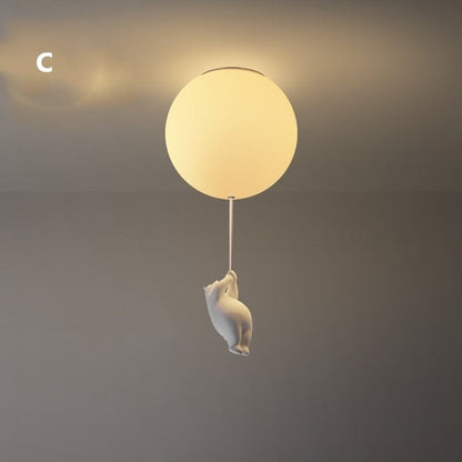 Speelse Plafondlamp met Beren en Ballonlichten voor Kinderkamer
