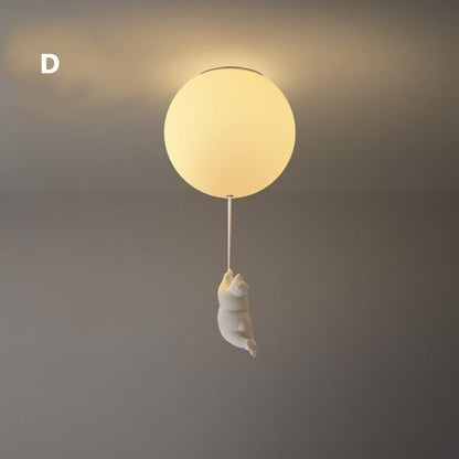 Speelse Plafondlamp met Beren en Ballonlichten voor Kinderkamer