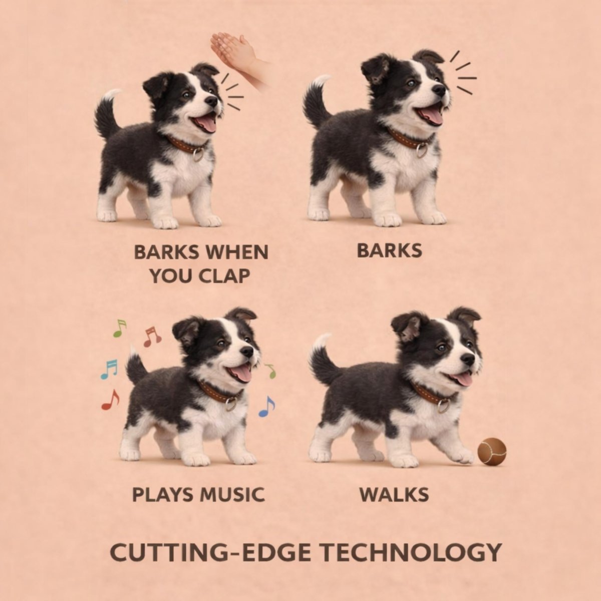 Interactieve Speelgoed Hond die Loopt en Blaft voor Realistisch Speelplezier