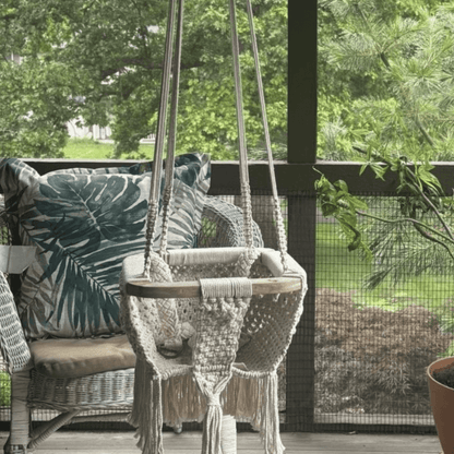 Handgemaakte Macramé Babyschommel – Veilig & Stijlvol Genieten